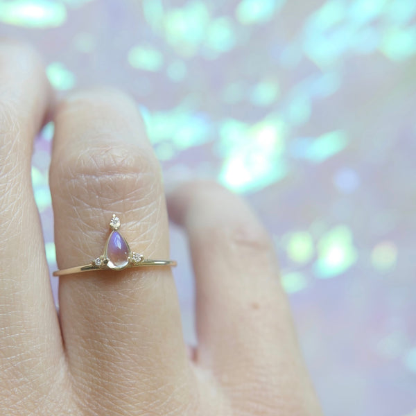 Moonstone Temple Ring